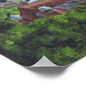 遠くから見えるカンタベリー大聖堂 ポスター (角)