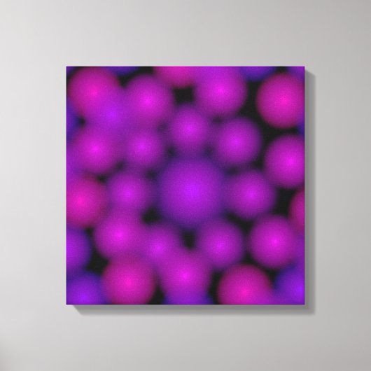 遠くから見る紫のビーズ キャンバスプリント (正面)