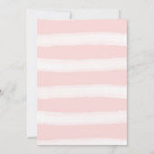 遠くから郵送でピンクのベビーシャワー 招待状 (裏面)