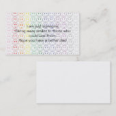 遠くになスマイルに個人事業カードを与えます 名刺 (正面/裏面)