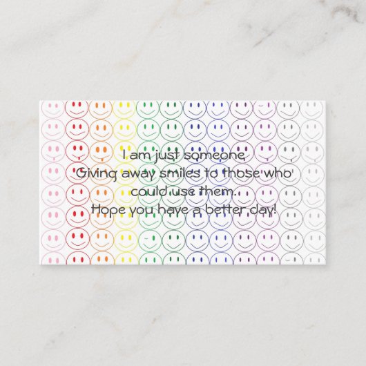 遠くになスマイルに個人事業カードを与えます 名刺 (正面)