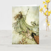 遠くにな妖精-アーサーRackham カード (黄色い花)