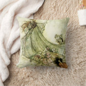 遠くにな妖精-アーサーRackham クッション (ブランケット)