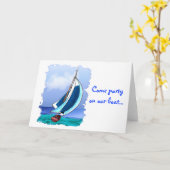 遠くにな帆 カード (黄色い花)