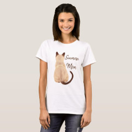遠くにな背部眺めを見るSashaのシャム猫のお母さんの子猫 Tシャツ