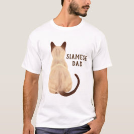 遠くにな背部眺めを見るSashaのシャム猫のパパの子猫 Tシャツ