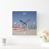 遠くにな航海 スクエア壁時計 (ホーム)