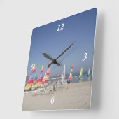 遠くにな航海 スクエア壁時計 (傾斜)