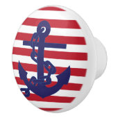 遠くにな赤く白くおよび青のチェーンいかり セラミックノブ (右)