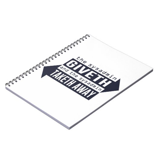 遠くになSysadmin GivethおよびTaketh ノートブック (左側)