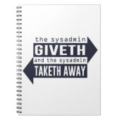 遠くになSysadmin GivethおよびTaketh ノートブック (正面)