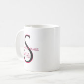 遠くににことわざのロゴのマグは行きます コーヒーマグカップ (正面左)