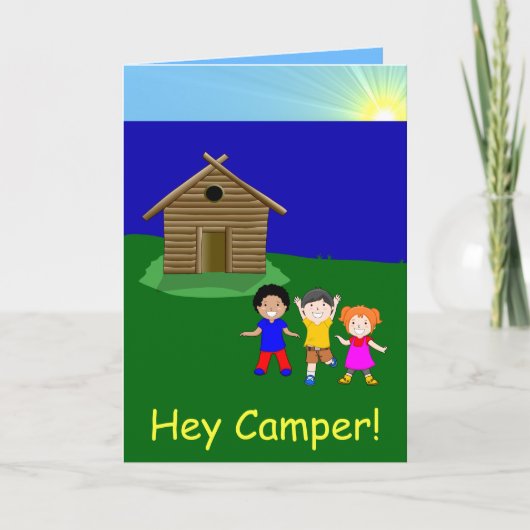 遠くににキャンプするために行くことカード カード (正面)