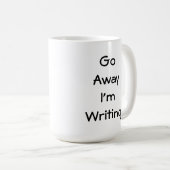 遠くにに書いています私は行きます コーヒーマグカップ (正面右)
