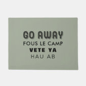 遠くにに行って下さい/4つの言語で無くなっている得て下さい ドアマット (正面)
