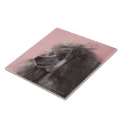 遠くにに見ている犬 タイル (側面)