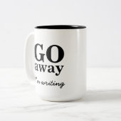 遠くにに、私は書いています作家のコーヒー・マグを行きます ツートーンマグカップ (正面左)