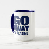 遠くにに、私は読んでいますおもしろいなコーヒー・マグを行きます マグカップ (正面左)