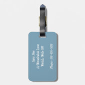 遠くに海洋及び波は私を荷物のラベルと電話しています ラゲッジタグ (裏面縦)