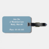 遠くに海洋及び波は私を荷物のラベルと電話しています ラゲッジタグ (裏面横)