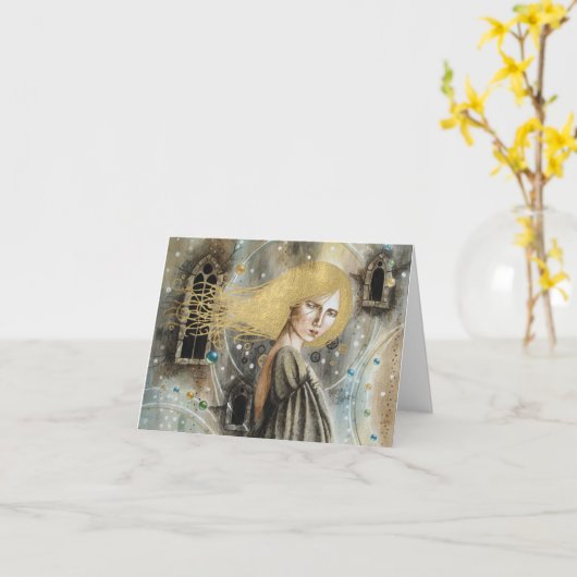 遠くに カード (黄色い花)