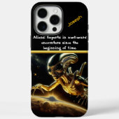 遠くのエイリアンを探検する謎の黄金の惑星 Case-Mate iPhoneケース (裏面)