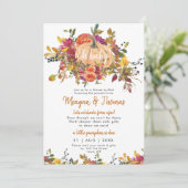 遠くのカボチャのベビーシャワーからのメールでシャワーを浴びる 招待状 (スタンド正面)