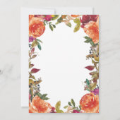 遠くのカボチャのベビーシャワーからのメールでシャワーを浴びる 招待状 (裏面)