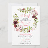 遠くのベビーシャワーの招待状からのメールでシャワーを浴びる 招待状 (正面)