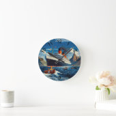 遠くの土地を訪れる ラウンド壁時計 (ホーム)