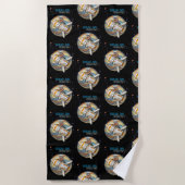 遠くの大きな軌道を夢見る ビーチタオル (正面)