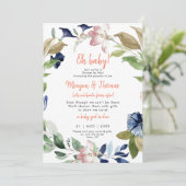 遠くの女の子の赤ちゃんシャワーから郵便でシャワー 招待状 (スタンド正面)