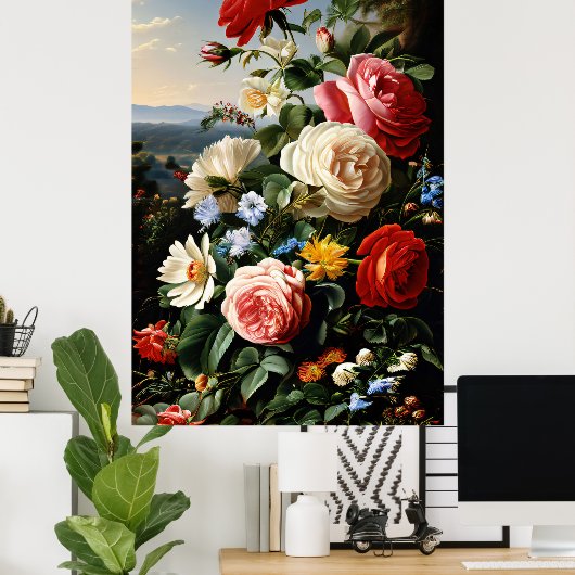 遠くの庭 ポスター (ホームオフィス)