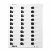 遠くの木(黒と白) ラベル (フルシート)