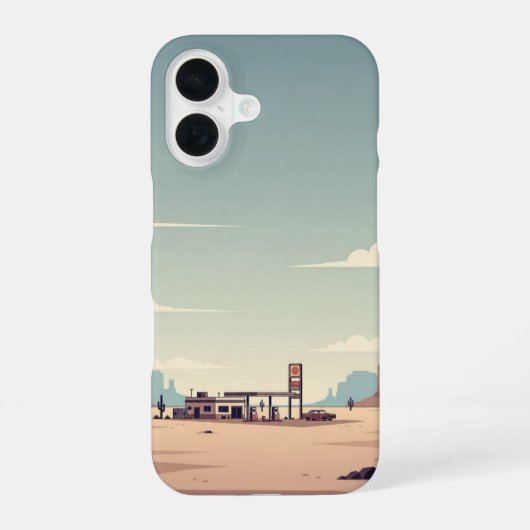 遠くの給油所 iPhone 16ケース (裏面)