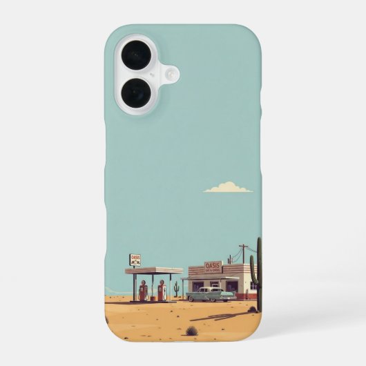 遠くの給油所 iPhone 16ケース (裏面)