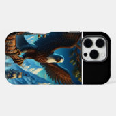 遠くの船を見守る鷲 iPhoneケース (裏面横)