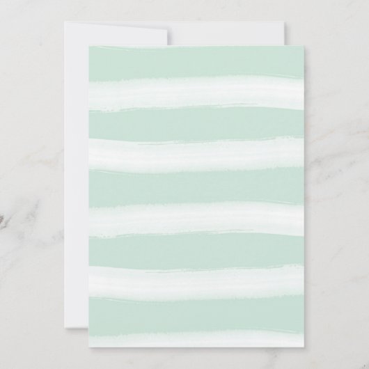 遠くの青い赤ん坊のシャワーから郵便でシャワーフローラ 招待状 (裏面)