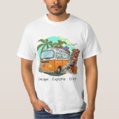 遠くへ旅し、深呼吸しよう Tシャツ (正面)