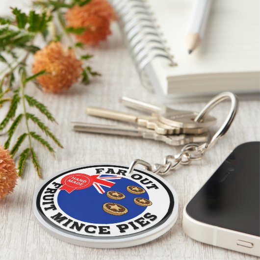遠くニュージーランドフルーツミンスパイ キーホルダー (正面右)