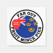 遠くニュージーランドフルーツミンスパイ スタンダードカクテルナプキン (正面)