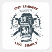 遠く広く旅行する スクエアシール (正面)