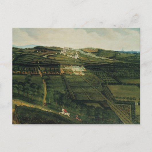 遠く離れたコーフェ城の眺め ポストカード (正面)