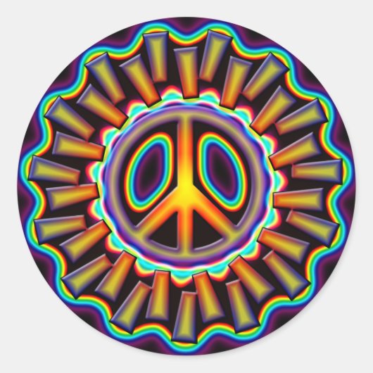 遠く離れた平和のサイン ラウンドシール (正面)