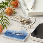 遠く離れた海の鳥にクジラの贈り物 キーホルダー (正面右)