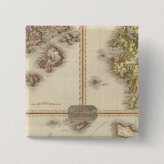 遠く離れた英国島ジャージー島とガーンジー島 缶バッジ (正面)