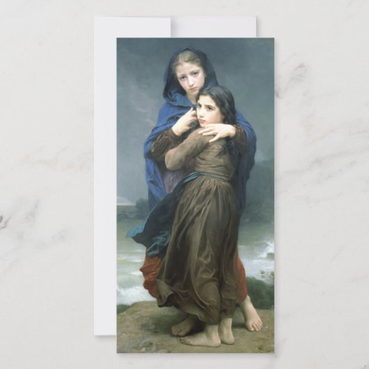 遠く離れた2人の若い女の子(by W.A. Bouguerau) カード (正面)