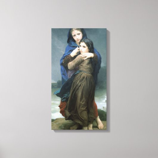 遠く離れた2人の若い女の子(by W.A. Bouguerau) キャンバスプリント (正面)