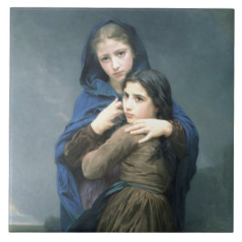 遠く離れた2人の若い女の子(by W.A. Bouguerau) タイル