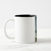 遠く離れた2人の若い女の子(by W.A. Bouguerau) ツートーンマグカップ (左)